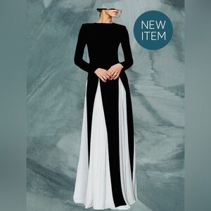 Black and white sophisticated design dress🤍